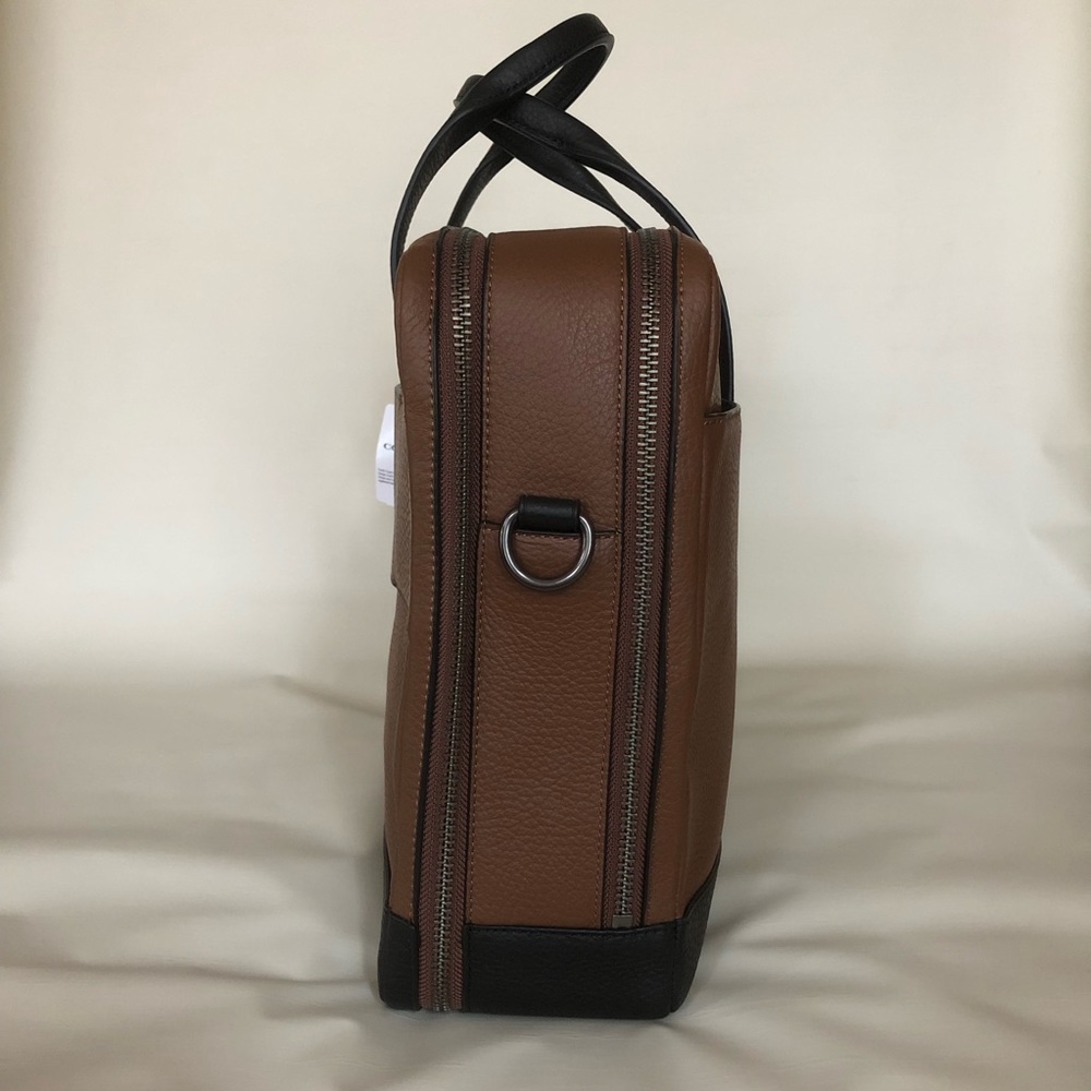 COACH Hamilton Seddle/Black Leather Day Brief - Picture 3 of 8